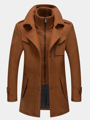 LONG BUTTON WINTER JACKET FOR MEN
