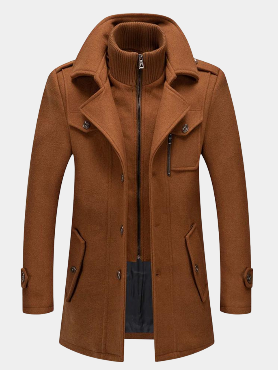 LONG BUTTON WINTER JACKET FOR MEN