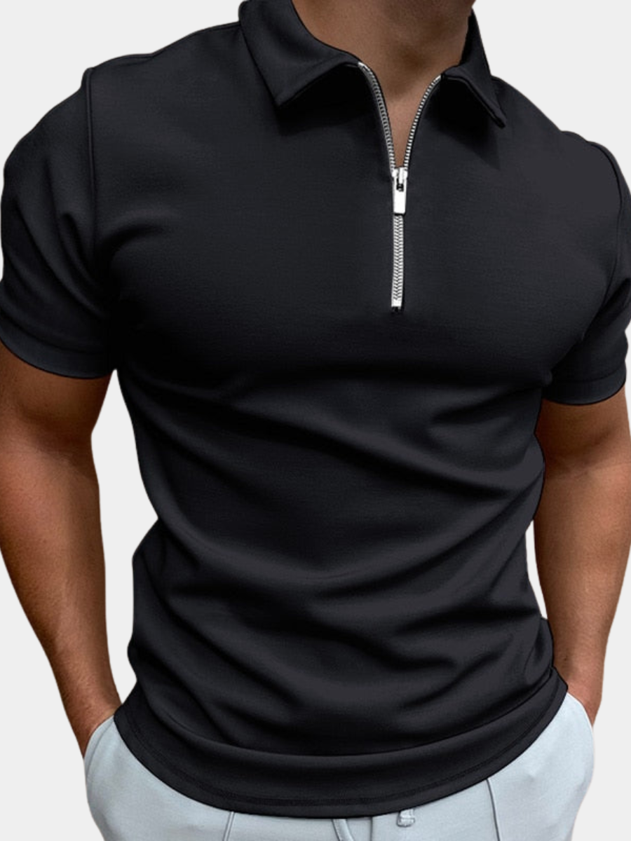 ZIP COLLAR POLO FOR MEN