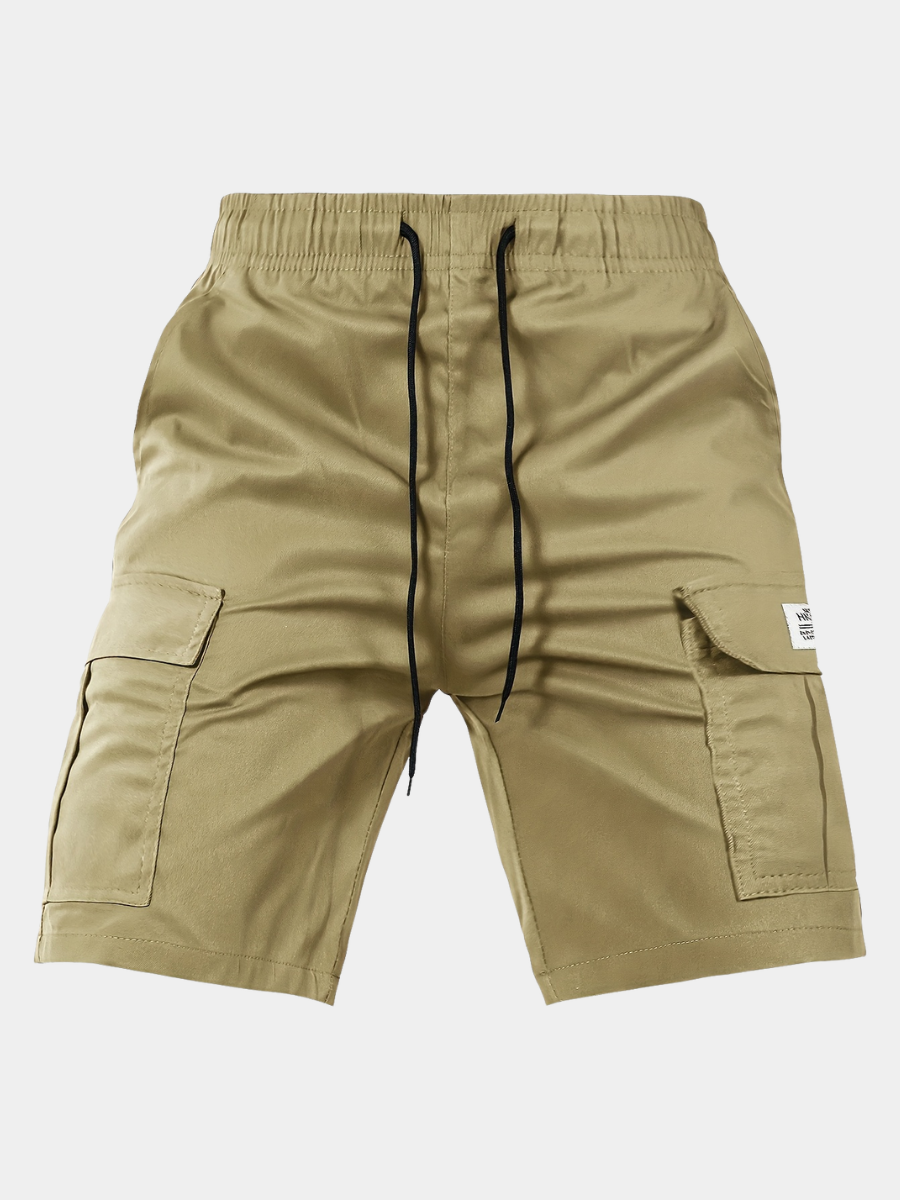 ELASTIC CARGO SHORTS FOR MEN