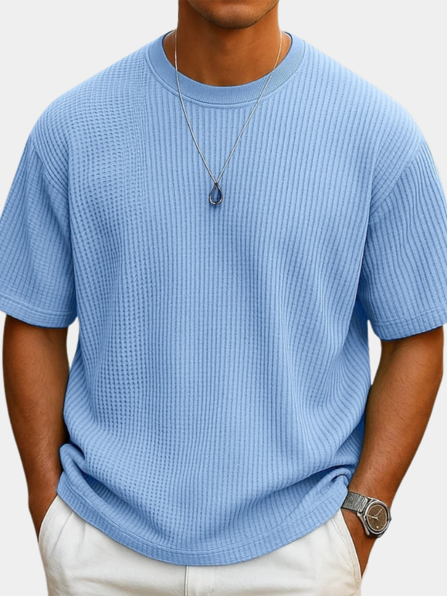 WAFFLE KNIT TEE FOR MEN