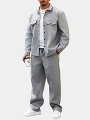 ZIPPER TWO-PIECE SET FOR MEN