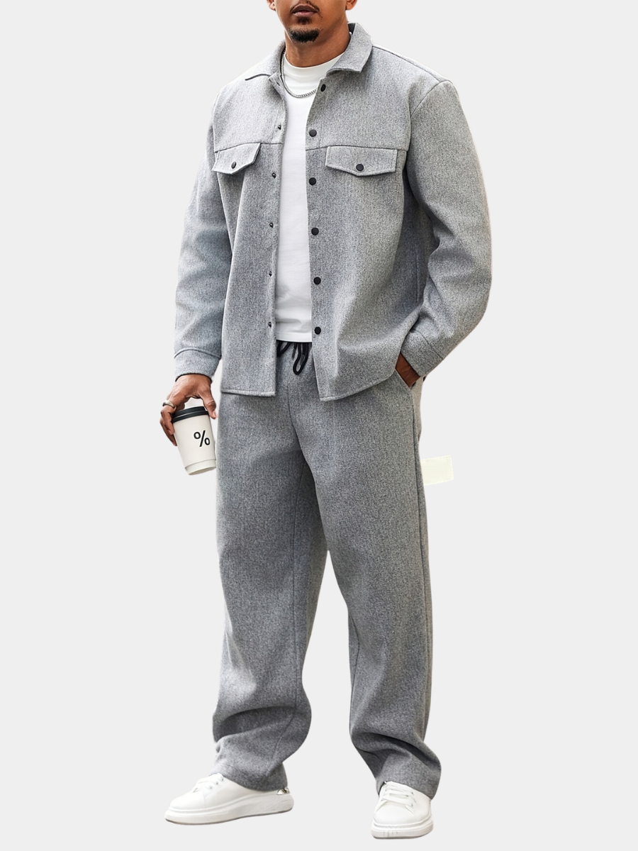 ZIPPER TWO-PIECE SET FOR MEN