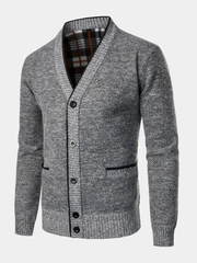SOLID KNIT CARDIGAN FOR MEN