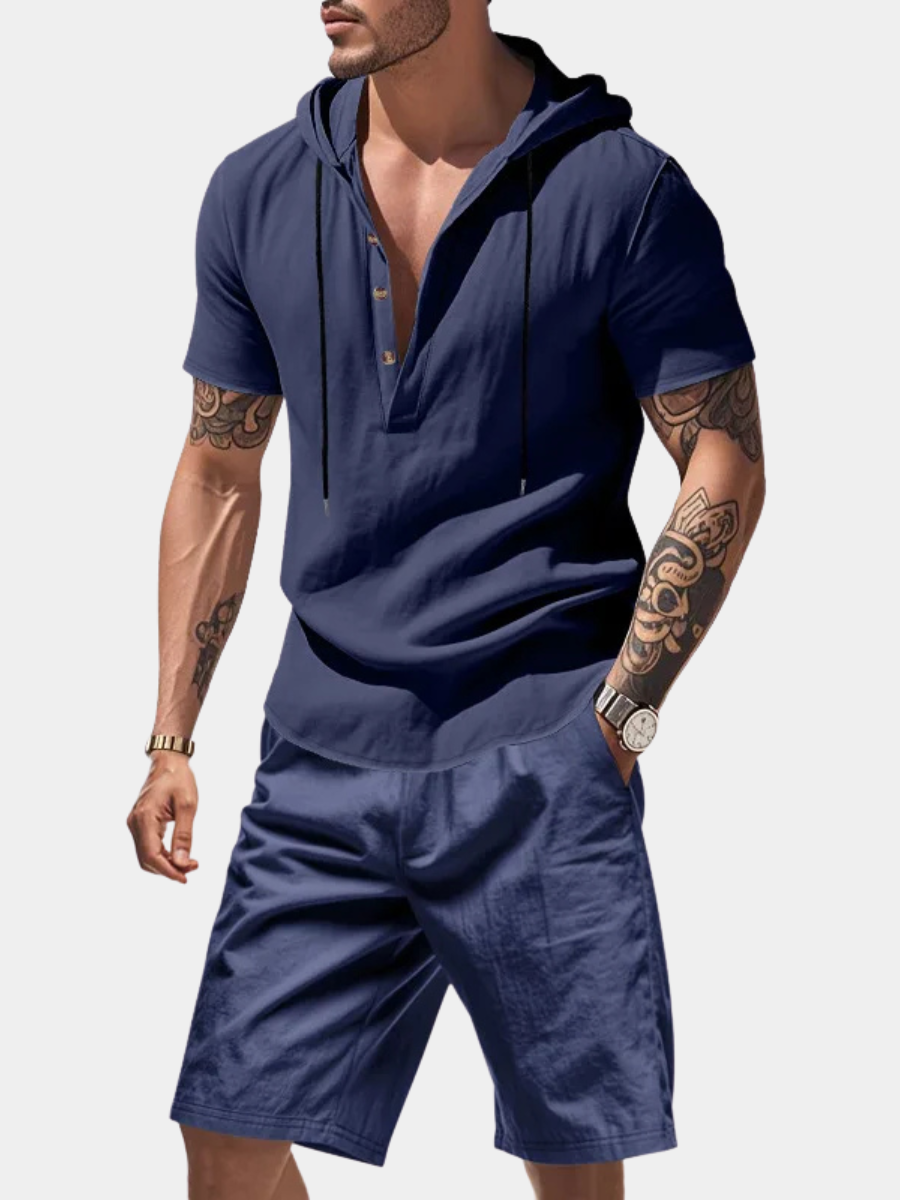 HOODED SHORT SET FOR MEN