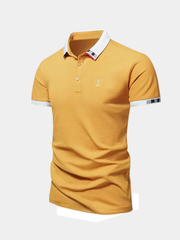 CONTRAST COLLAR POLO FOR MEN