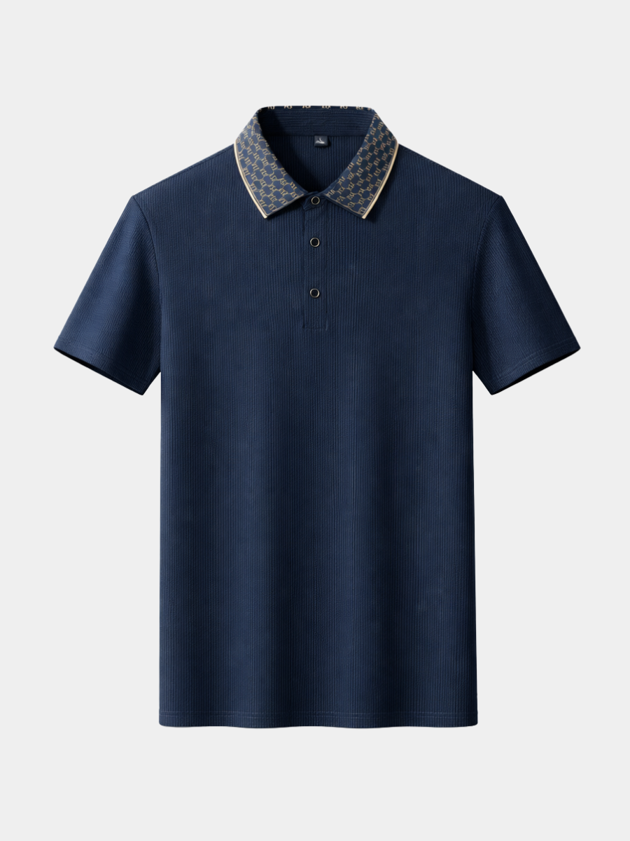 PATTERNED COLLAR POLO FOR MEN