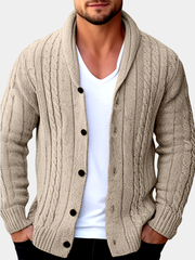 TEXTURED KNIT CARDIGAN FOR MEN