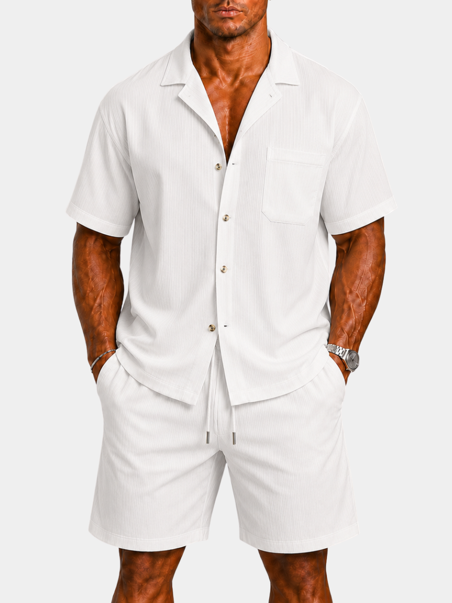 TEXTURED TWO PIECE SET FOR MEN