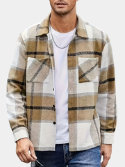 PLAID SHIRT JACKET FOR MEN