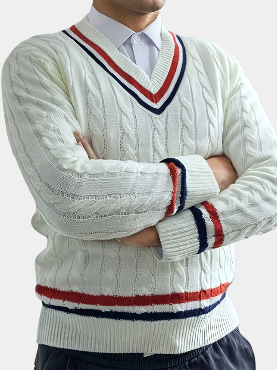 PREPPY V-NECK SWEATER FOR MEN