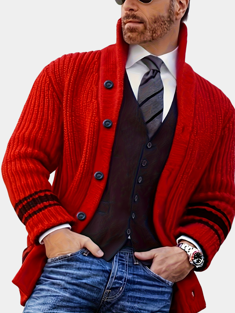CHUNKY KNIT CARDIGAN FOR MEN