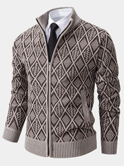 GEOMETRIC KNIT CARDIGAN FOR MEN