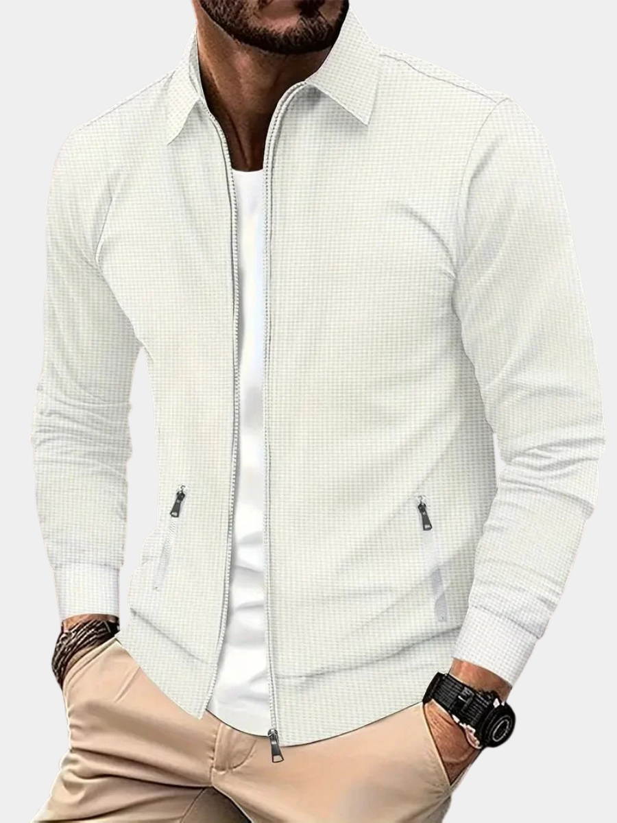 STAND COLLAR ZIP CARDIGAN FOR MEN