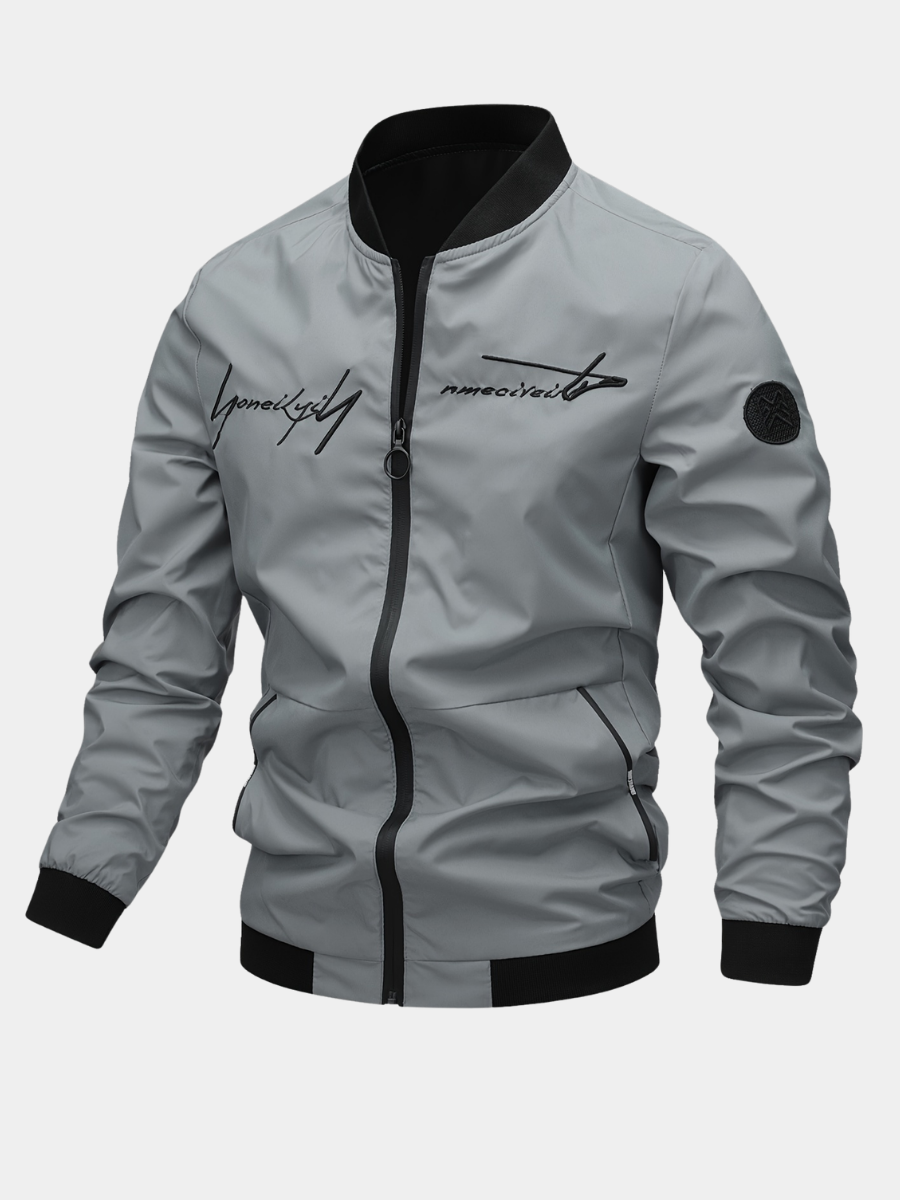 EMBROIDERED BASEBALL JACKET FOR MEN