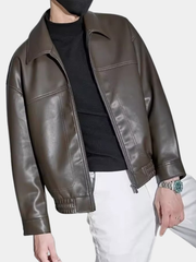 PU ZIP JACKET FOR MEN