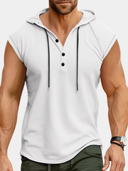 HOODED HENLEY SHIRT FOR MEN