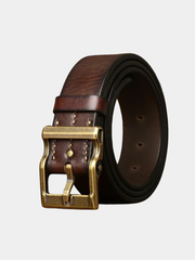 COWHIDE BRASS BUCKLE BELT FOR MEN
