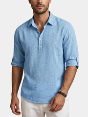 LINEN BLEND POLO FOR MEN
