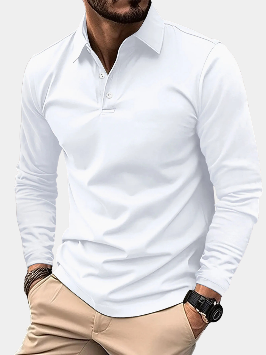 LONG SLEEVE POLO SHIRT FOR MEN