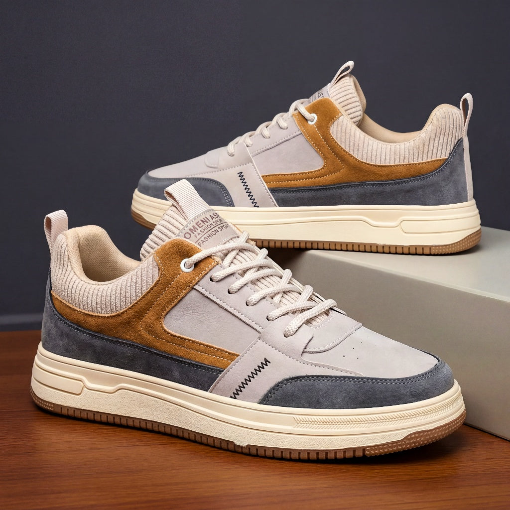 LEATHER SLIP-ON SNEAKERS FOR MEN