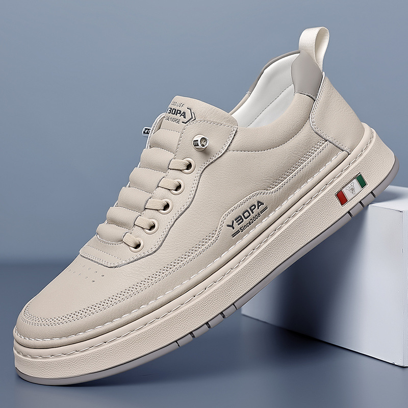 LEATHER CUSHIONED SNEAKERS FOR MEN