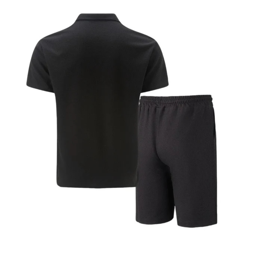 ZIP POLO SHORTS SET FOR MEN