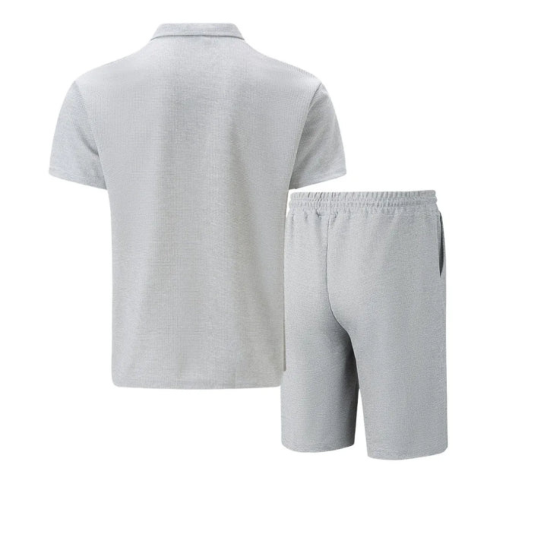 ZIP POLO SHORTS SET FOR MEN