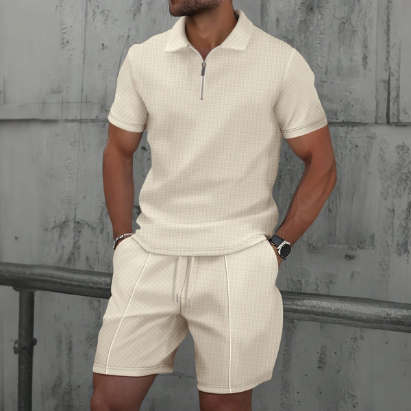 ZIP POLO SHORTS SET FOR MEN — alt view