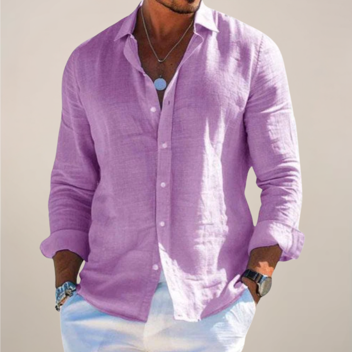 LINEN BUTTON SHIRT FOR MEN