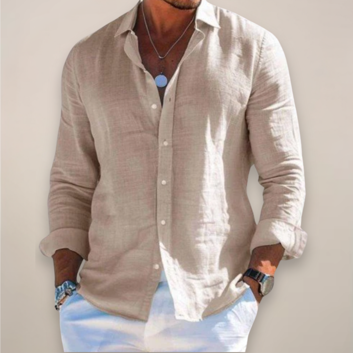 LINEN BUTTON SHIRT FOR MEN