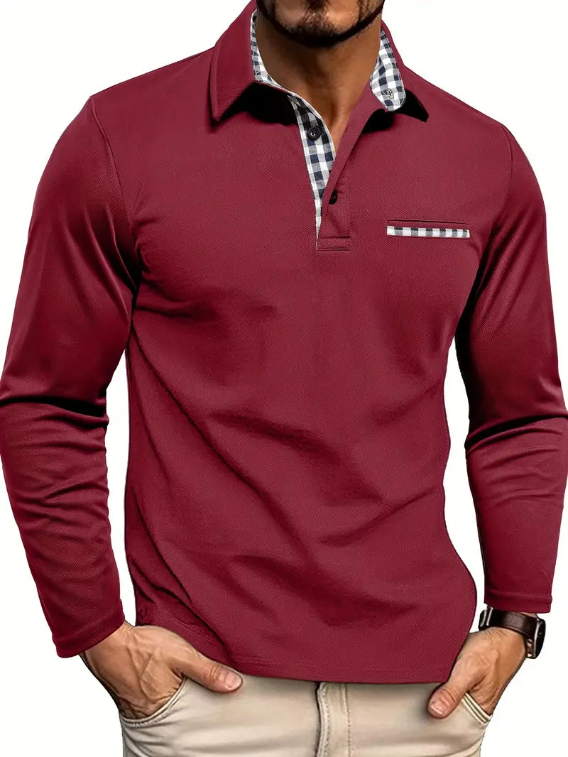 LONG SLEEVE POLO FOR MEN