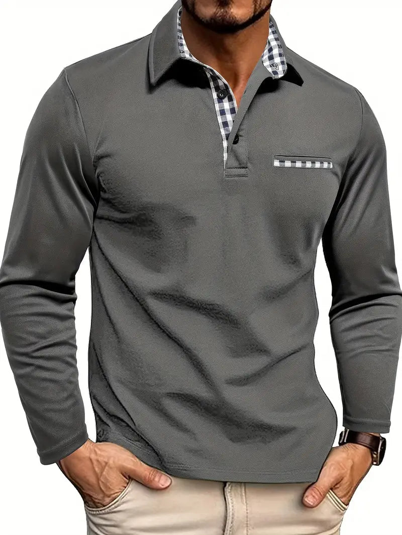 LONG SLEEVE POLO FOR MEN