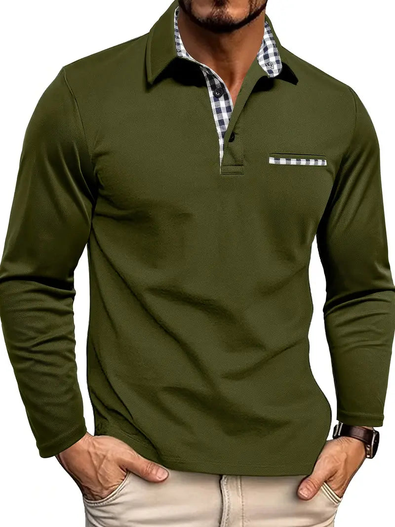 LONG SLEEVE POLO FOR MEN