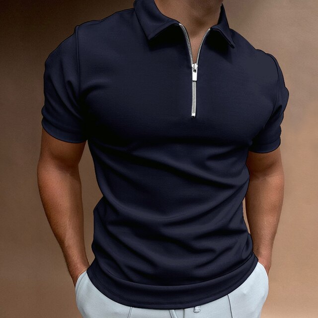 ZIP POLO SHIRT FOR MEN