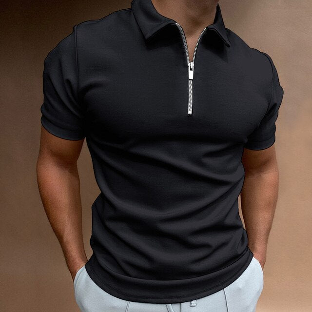 ZIP POLO SHIRT FOR MEN