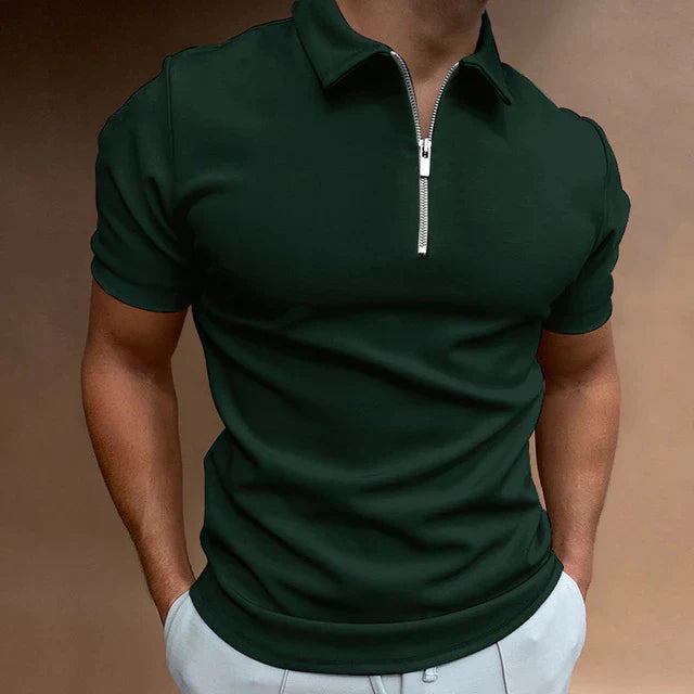 ZIP POLO SHIRT FOR MEN