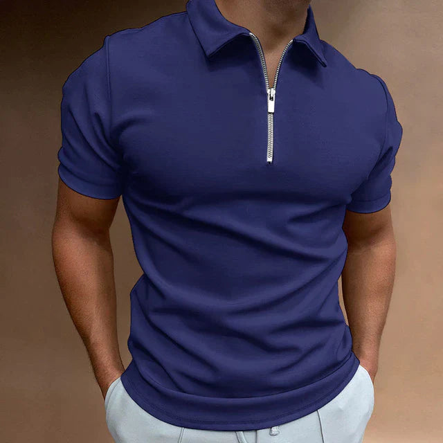 ZIP POLO SHIRT FOR MEN