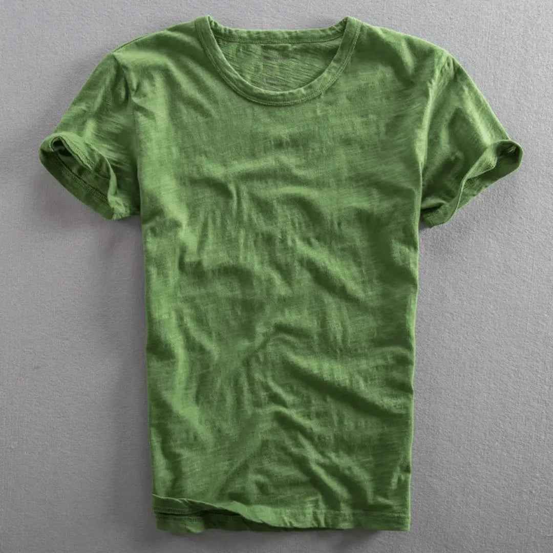 TEXTURED COTTON T-SHIRT FOR MEN
