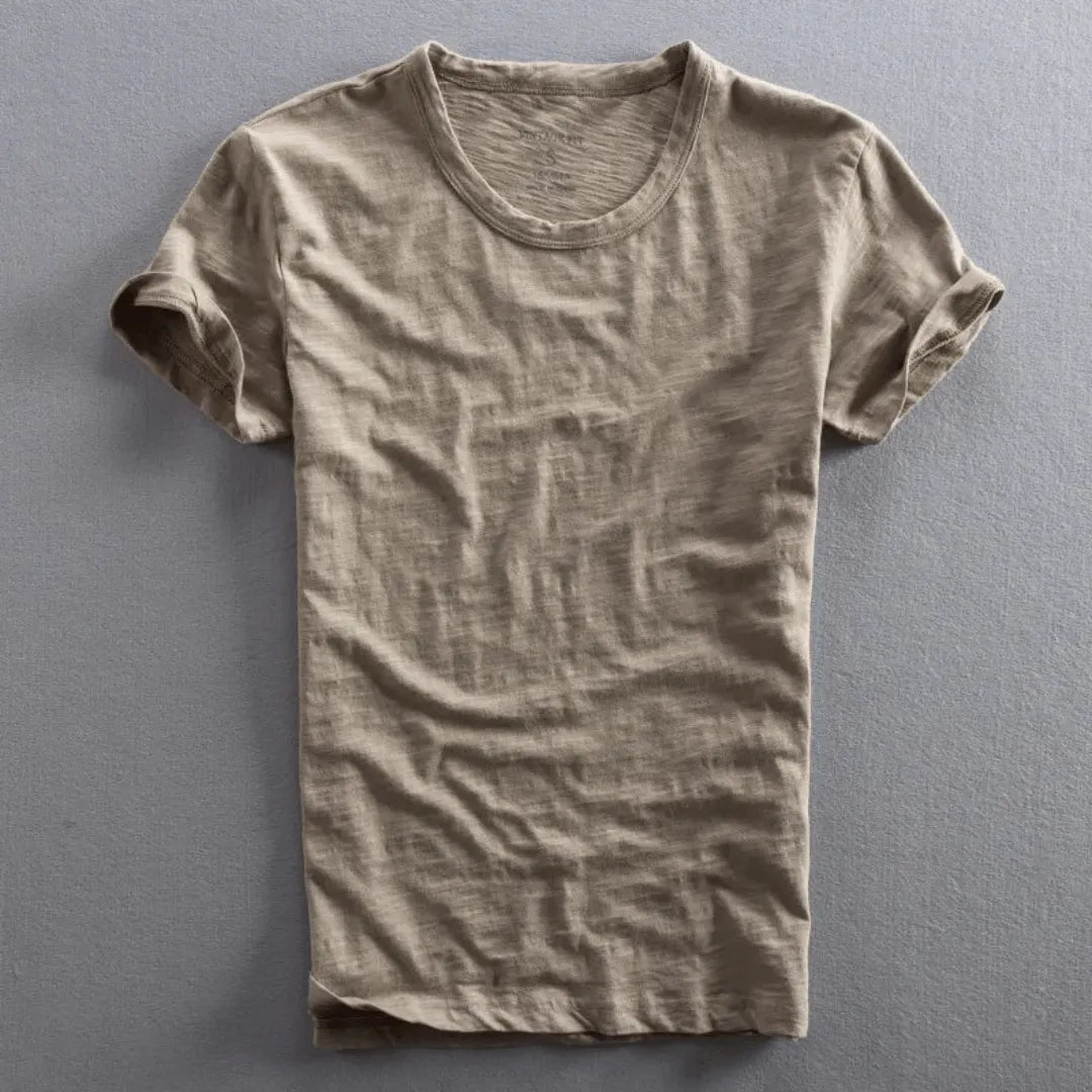 TEXTURED COTTON T-SHIRT FOR MEN