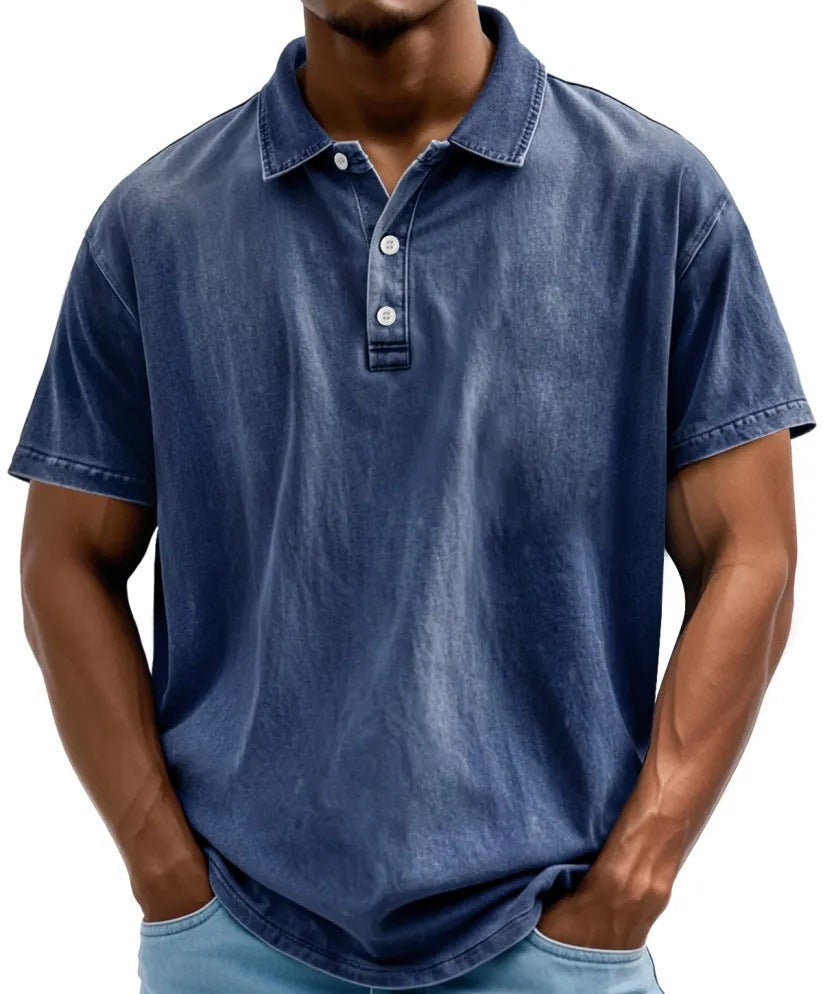 WASHED POLO SHIRT FOR MEN