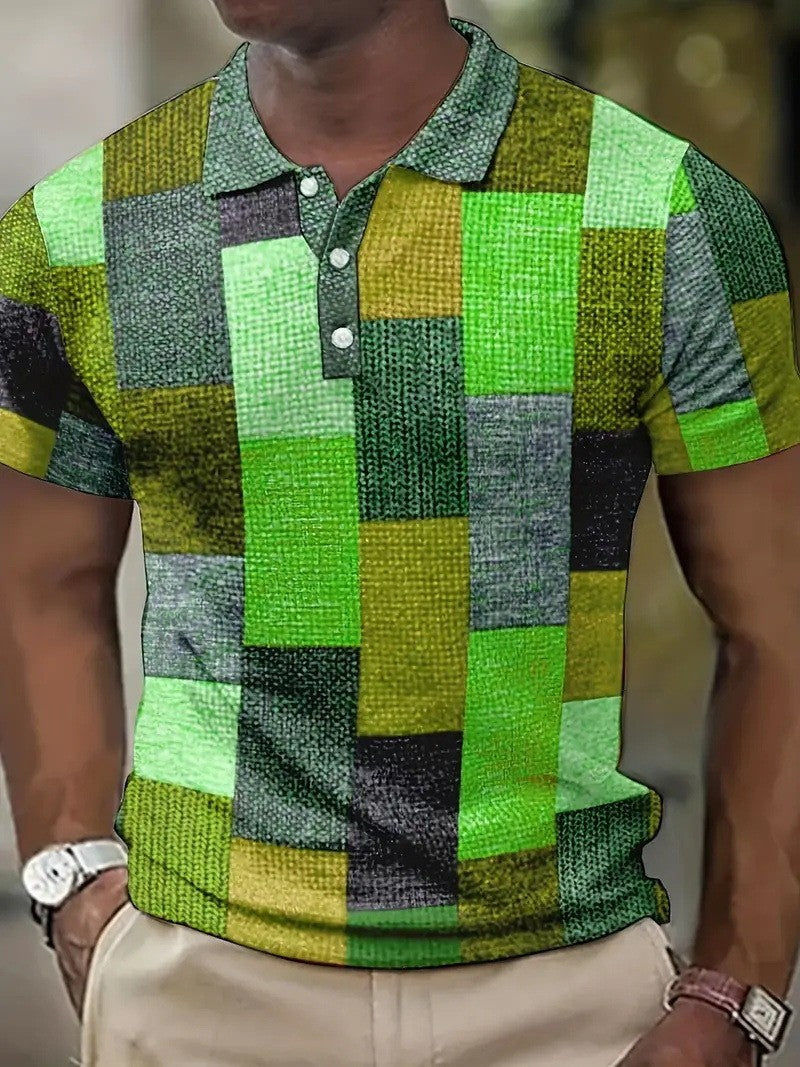 CHECKERED POLO SHIRT FOR MEN