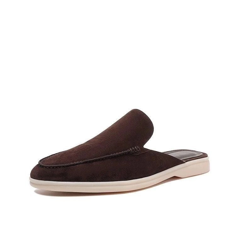 OPEN-BACK SUEDE MULES FOR MEN