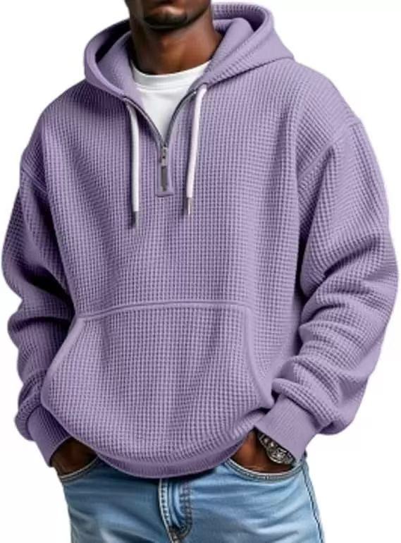 WAFFLE KNIT HOODIE FOR MEN