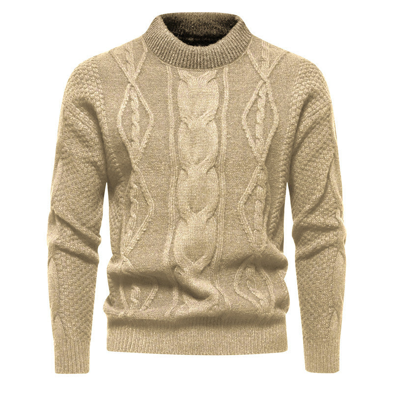 CABLE KNIT CREW NECK SWEATER FOR MEN