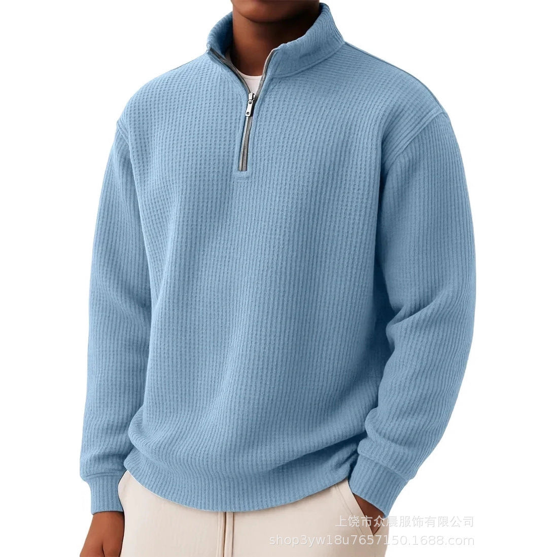 QUARTER ZIP KNIT SWEATER FOR MEN