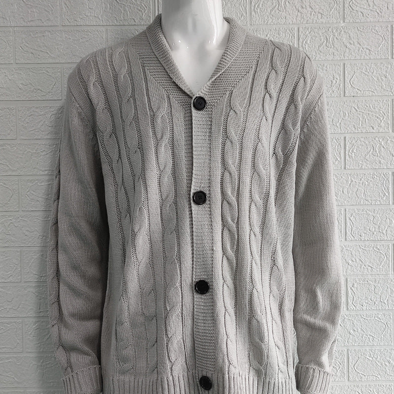 TEXTURED KNIT CARDIGAN FOR MEN