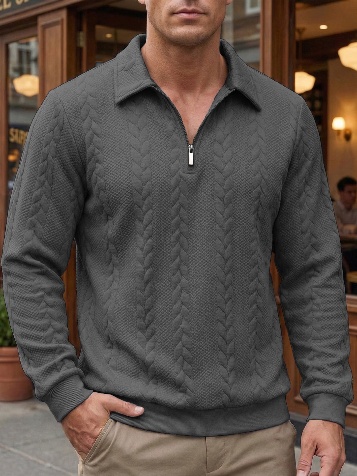 WENTWORTH LONDON | ELEGANT HALF-ZIP POLO FOR MEN