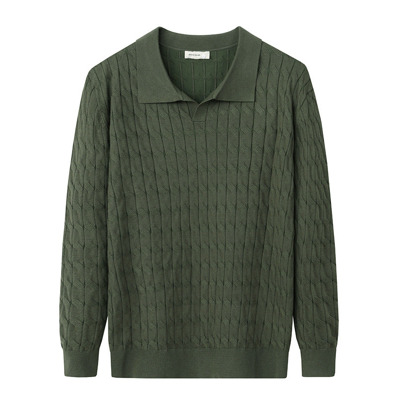 LOOSE POLO SWEATER FOR MEN