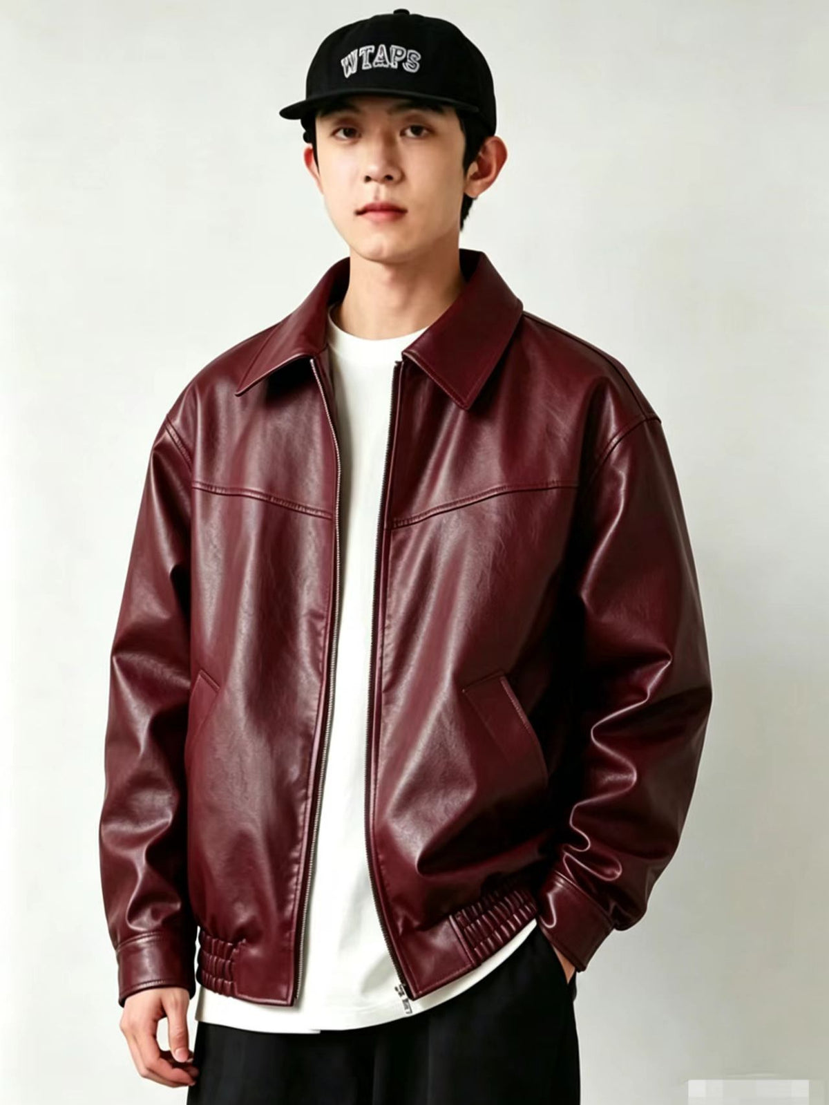 LEATHER EFFECT JACKET FOR MEN